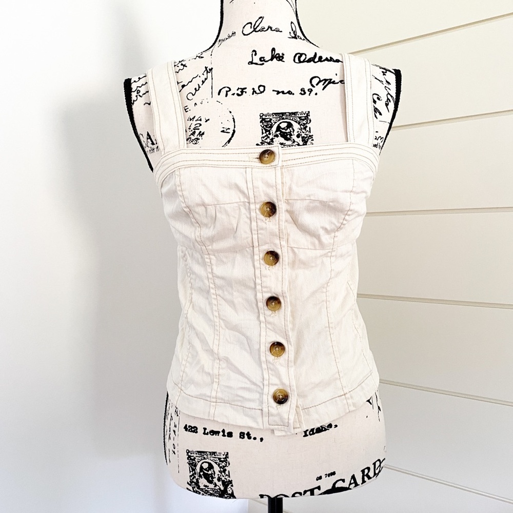 button down tank top